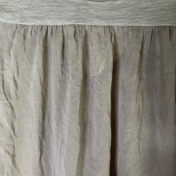 Giada Forte mini dress wool tunic NWOT 2/M taupe gray paneled breezy light - Picture 9 of 11